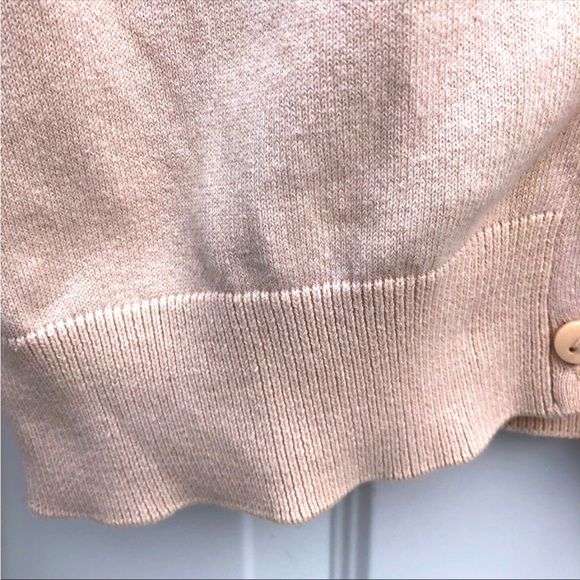 H&M Divided Neutral Cream Beige Tan Cardigan V-Neck Sweater S - Picture 4 of 5
